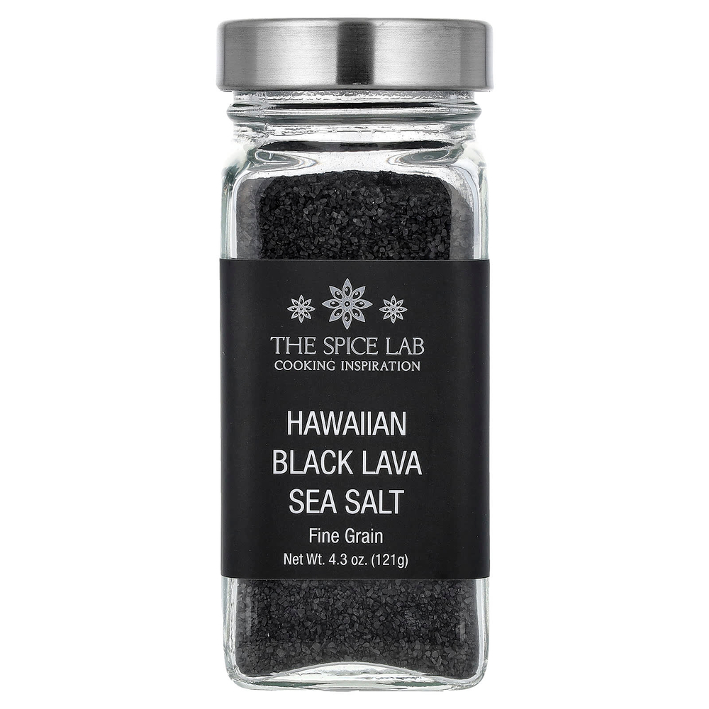The Spice Lab, Гавайская морская соль из черной лавы, мелкое зерно, 121 г (4,3 унции)