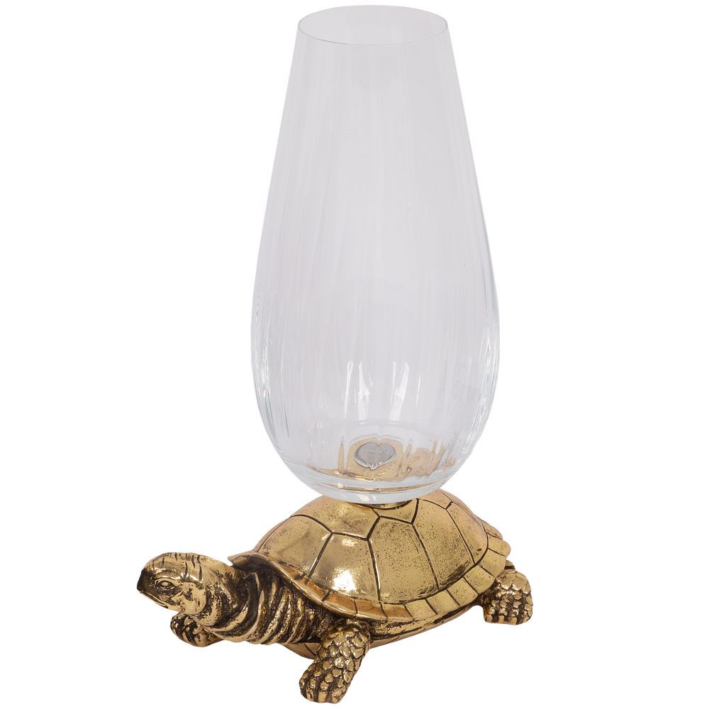 Ваза для цветов Черепаха Бронза