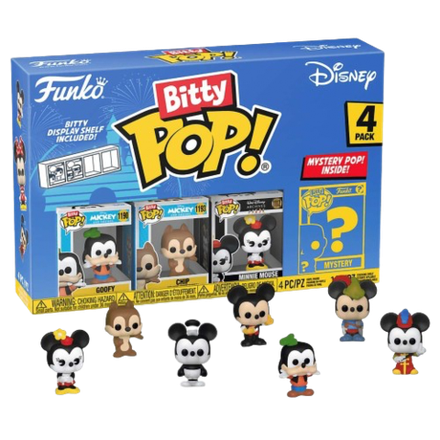 Фигурка Funko Bitty POP! Disney S4 Goofy+Chip+Minnie Mouse+Mystery