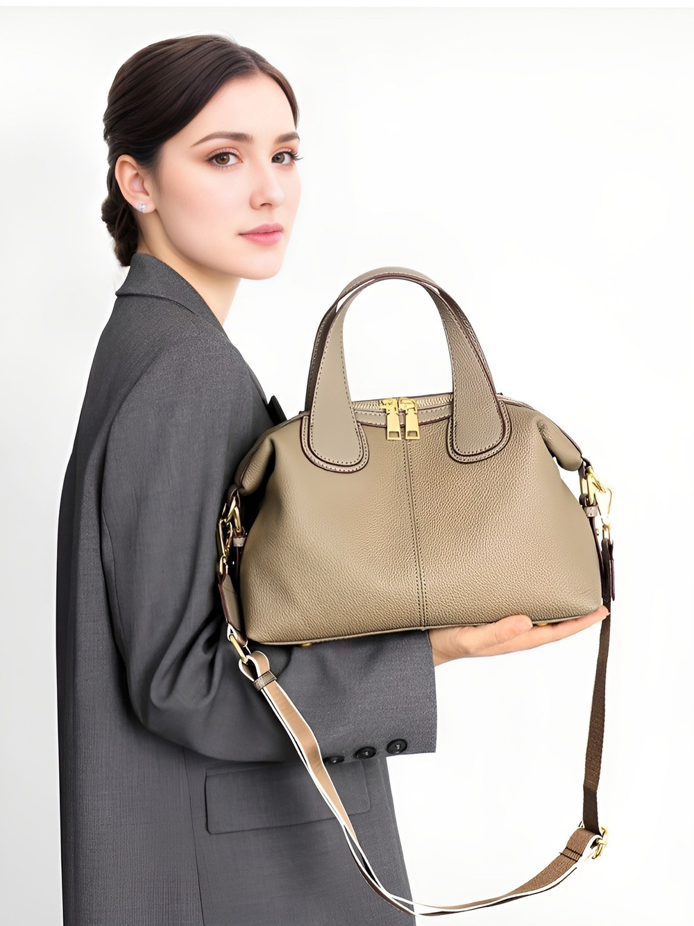 женская сумка на плечо из натуральной кожи