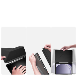 Чехол книжка черного цвета для планшета Samsung Galaxy Tab A9 Plus и Tab 11 Plus, серия Magi Series от Dux Ducis