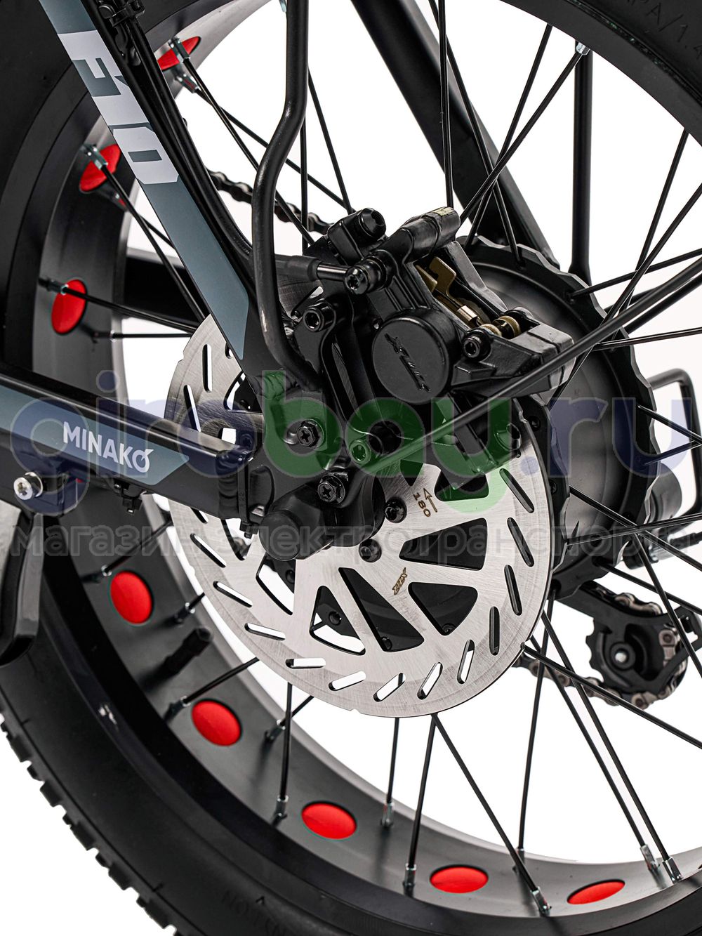 Электровелосипед Minako F10 Pro (48V/20Ah) - Серый обод фото №8