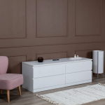 Комод Варма Прайм 4Д, 160x55x48 см, белый