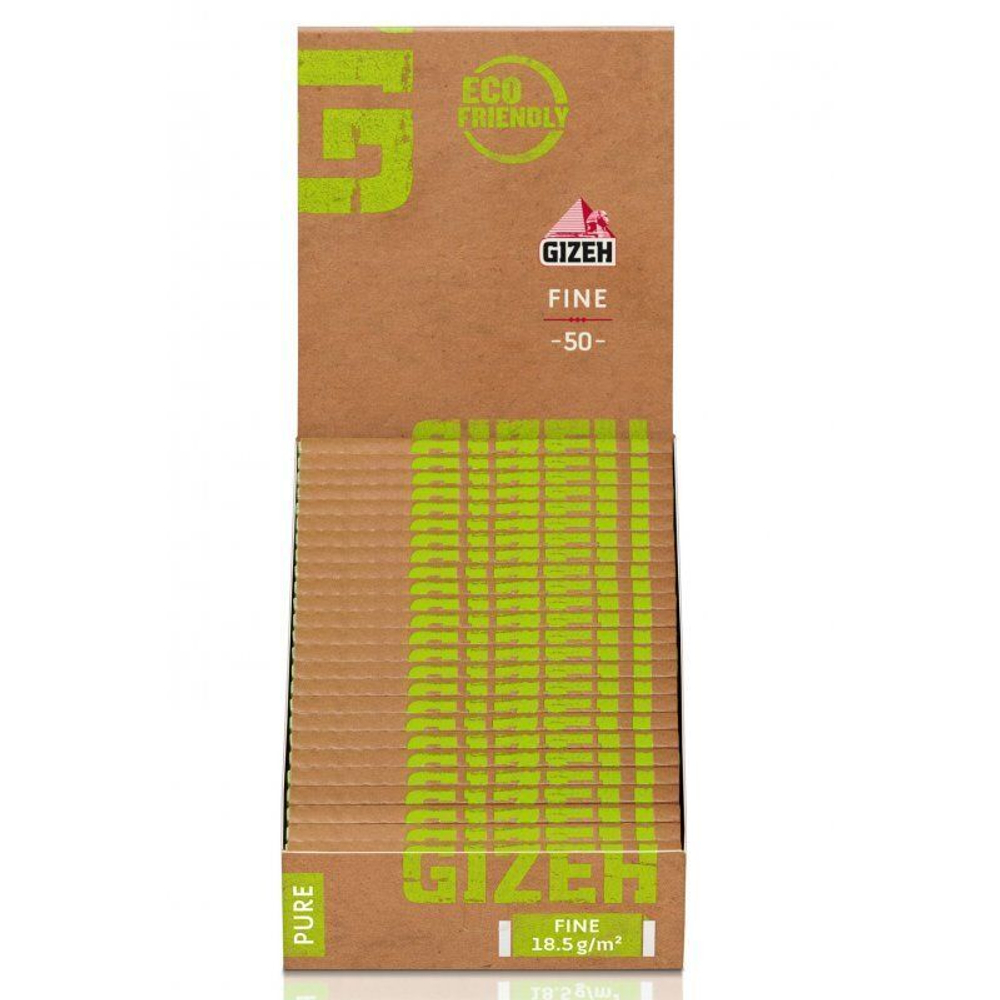 Бумага для сигарет блок "Gizeh" Pure Fine 18,5г/м 50л*25шт