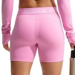 Женские теннисные шорты Nike Pro Dri-Fit 365 5in - pink rise/white