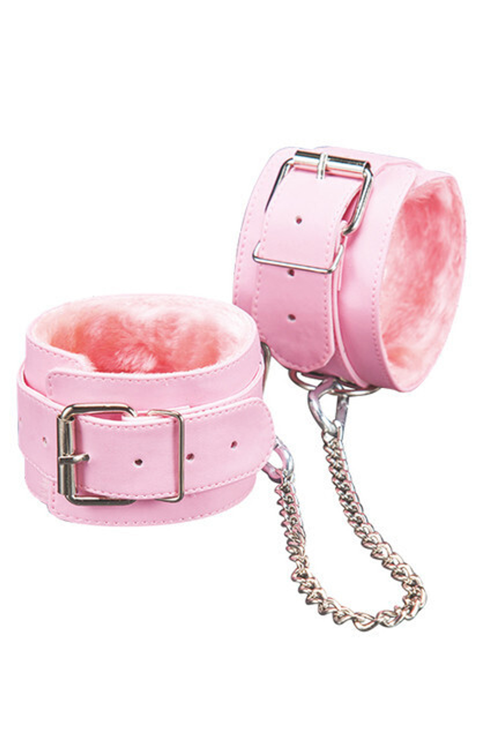 Оковы розовые с ремешками, соединенные цепочкой (Цвет: розовый)
