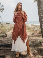 Накидка Chintamani с рукавами (терракотовый)