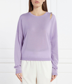 Хлопковый свитер Liu Jo - лавандовый(CA4115 MA63O)