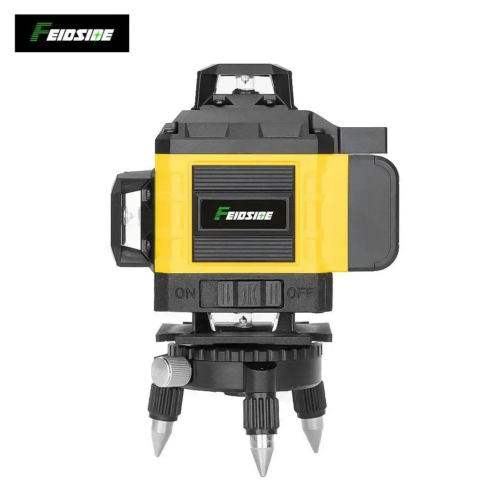 Лазерный уровень нивелир 4D 16 линий зеленый луч 360,2 Батарейки Комплект+С экранным дисплеем