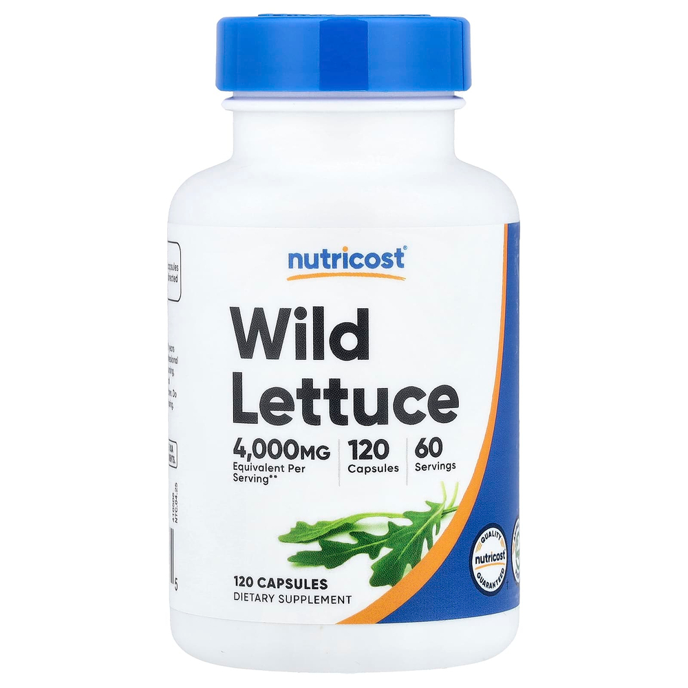 Nutricost, дикий салат, 120 капсул (80 мг в 1 капсуле)