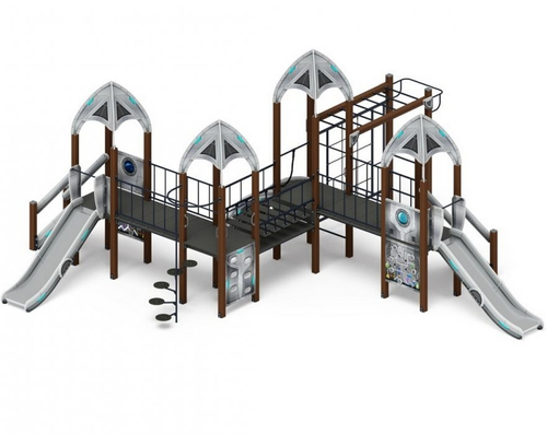 Игровой комплекс Космопорт ДИК 2.14.07-11 серый H=1200