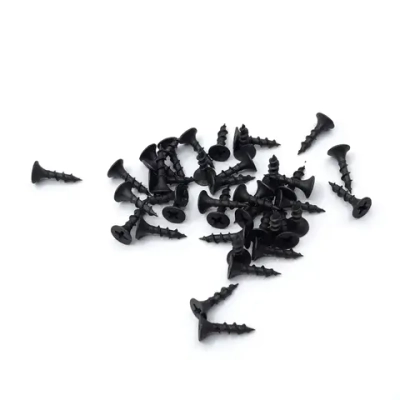 Саморезы по дереву/гипсокартону 3.5х25 мм. оксидированные чёрные 100 шт.