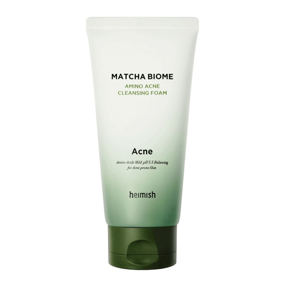 Пенка для умывания с экстрактом зеленого чая матча HEIMISH Matcha Biome Amino Acne Cleansing 150 гр