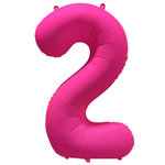 Шар фольгированный Цифра 2 101 см (Фуксия)