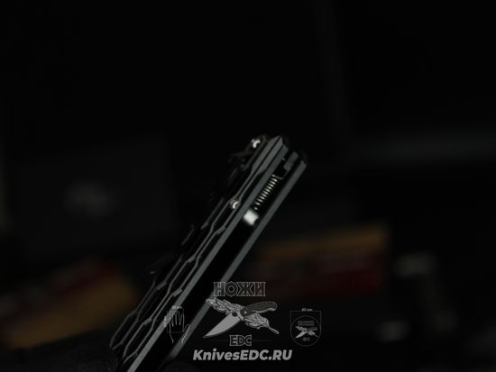 Складной нож бабочка REPTILIAN "Плазма-02" c клинком из стали D2, рукоять титан