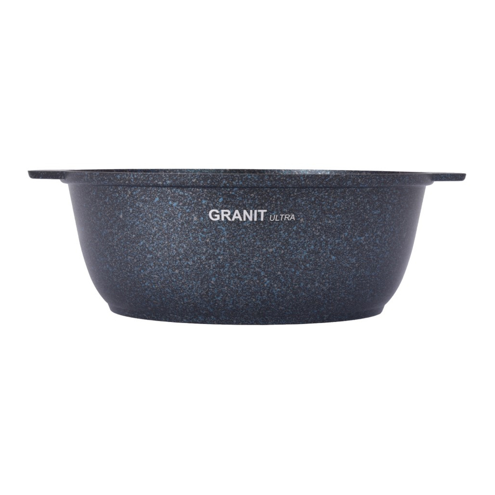 Кастрюля-жаровня алюм, антиприг, 4 л, с крыш, крыш стекло, Kukmara, Granit Ultra, жгг41а, син
