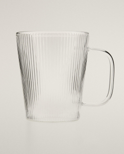 Zara Home чашка из боросиликатного стекла, цвет прозрачный, 10.5 см