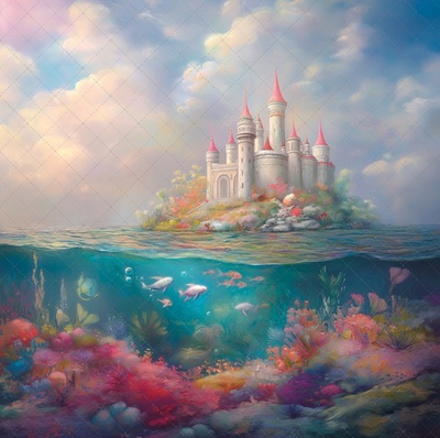 Русалочка №1 - фон неопреновый