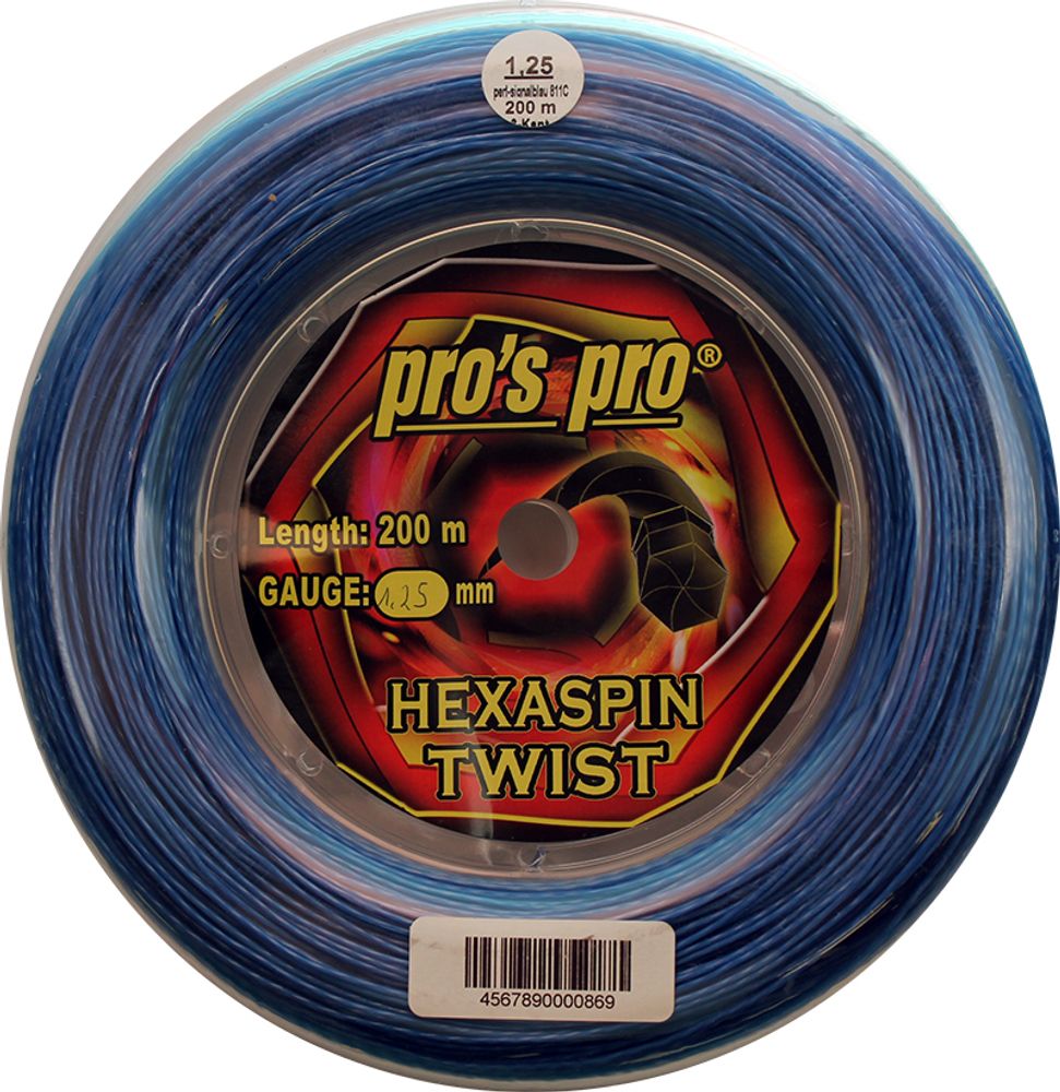 Теннисные струны Pro&#39;s Pro Hexaspin Twist (200 m) - небесный
