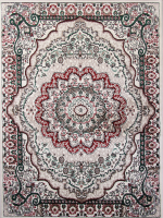 F670 - CREAM-RED - Дорожка - коллекция DARGA ширина 80 см