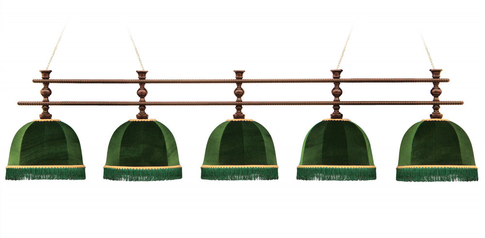 Лампа Аристократ-Люкс 5 плафонов - ясень