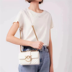 Сумка Pinko Quilt Classic Rhombus Chain Shoulder Strap Sheepskin Bird Swallow Bag Shoulder Messenger Bag Mini Women's White, 1P22JU-Y7SQ-Z14Q