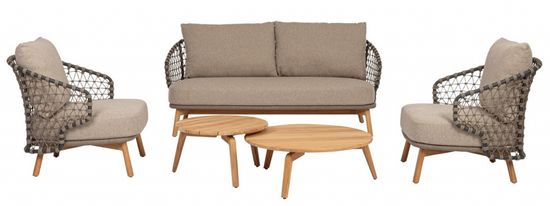 Комплект деревянной плетеной мебели Eularia