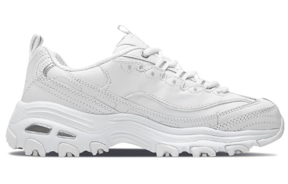 Skechers D'LITES Little white Bear silver label Little white bear low-cut daddy shoes women's silver