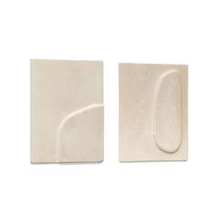 Mirta Набор из 2 картин из папье-маше бежевого цвета 29 х 39 см