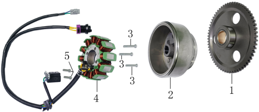Запчасти двигателя к квадроциклу Motax Grizlik 300. Рис. 16
