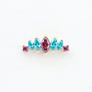 Orion tops with colored gems