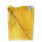 Карнавальный костюм «Волшебство» (юбка, ободок, волшебная палочка), Желтый