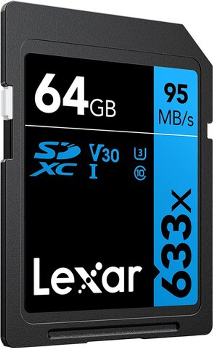 Карта памяти Lexar High-Performance 633x Blue SDXC 64GB UHS-I U3 V10, R/W 95/45 МБ/с