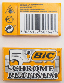 Bic лезвия Bic Chrome Platinum в листах 20х5 шт