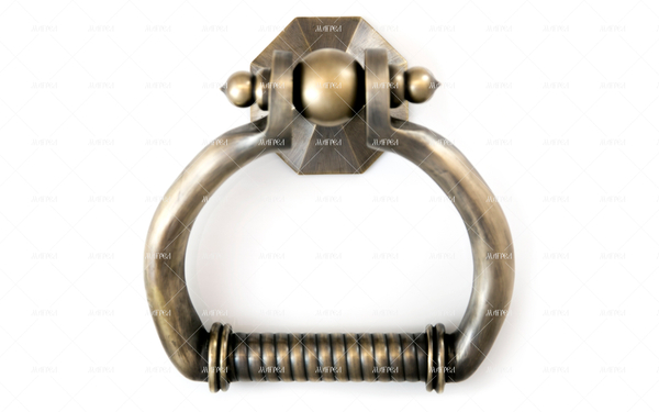 Ручка молоток латунь стучалка дверная Храмовая большая