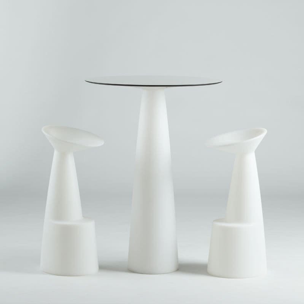 Стол из HPL пластика барный светящийся SLIDE Hopla Lighting, белый