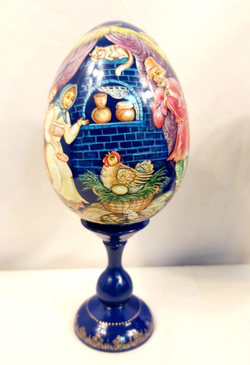 Яйцо сувенирное "Курочка Ряба" ( ручная роспись Палех)