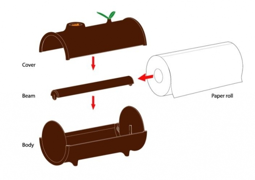 Держатель для бумажных полотенец log&roll