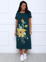 Лили - платье-футболка зеленый Iv-capriz (Акция)