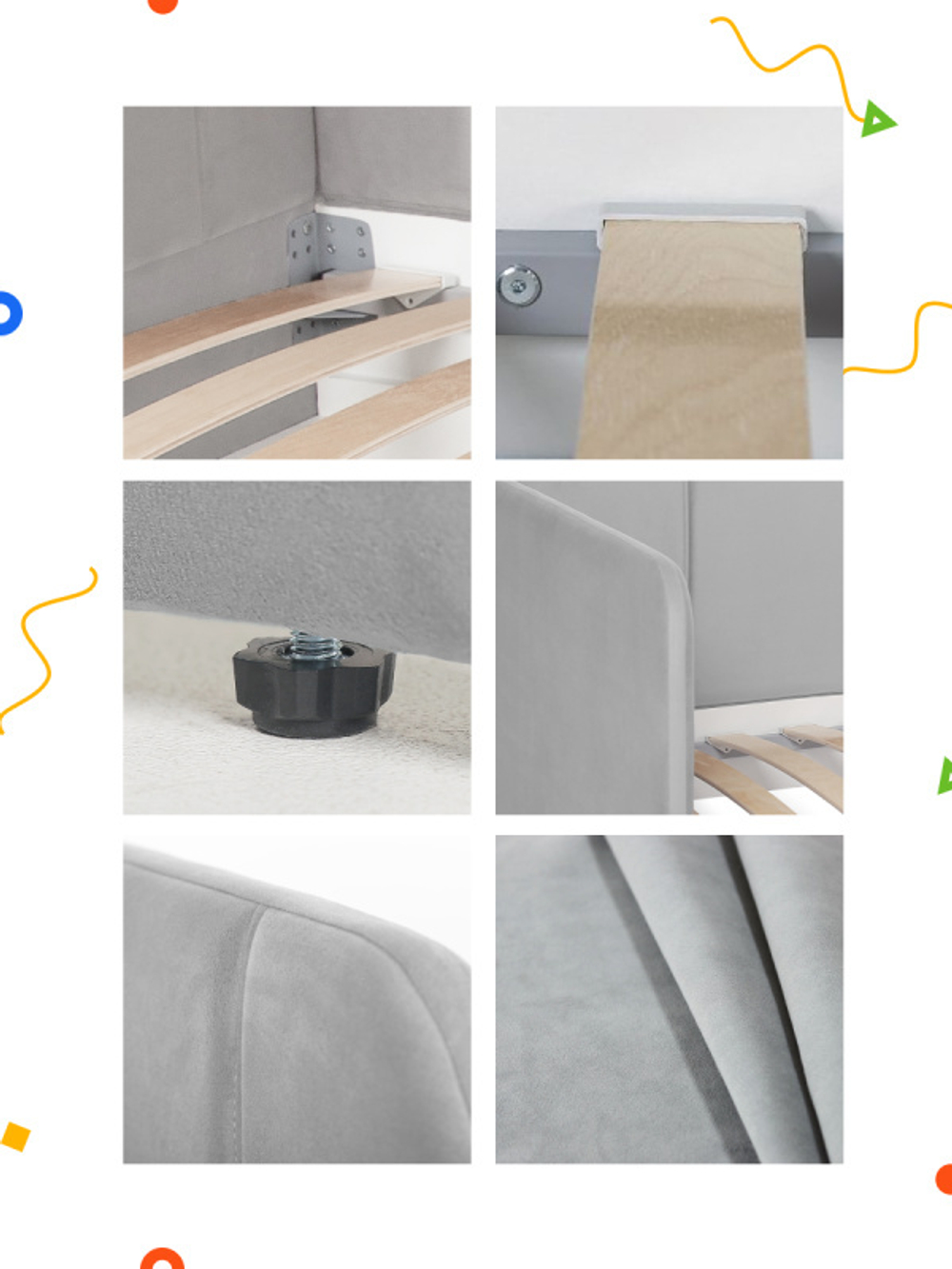 Диван - кровать 200х90 см Stitch ткань Микровелюр