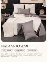 Комплект с одеялом Сатин Вельвет Премиум «Графитовая геометрия»