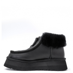 UGG Funkette Platform Boots Leather Black