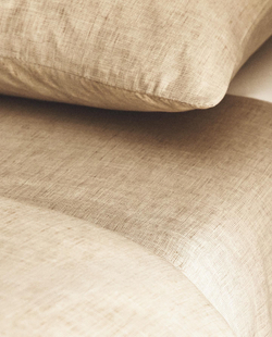 Zara Home - Простыня из сатина с текстурным эффектом, бежевый, 240x280 см