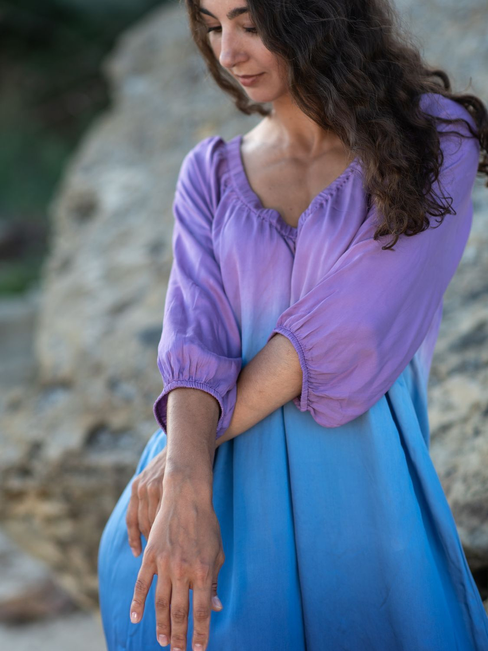 Платье ГРАДИЕНТ короткое (гортензия)