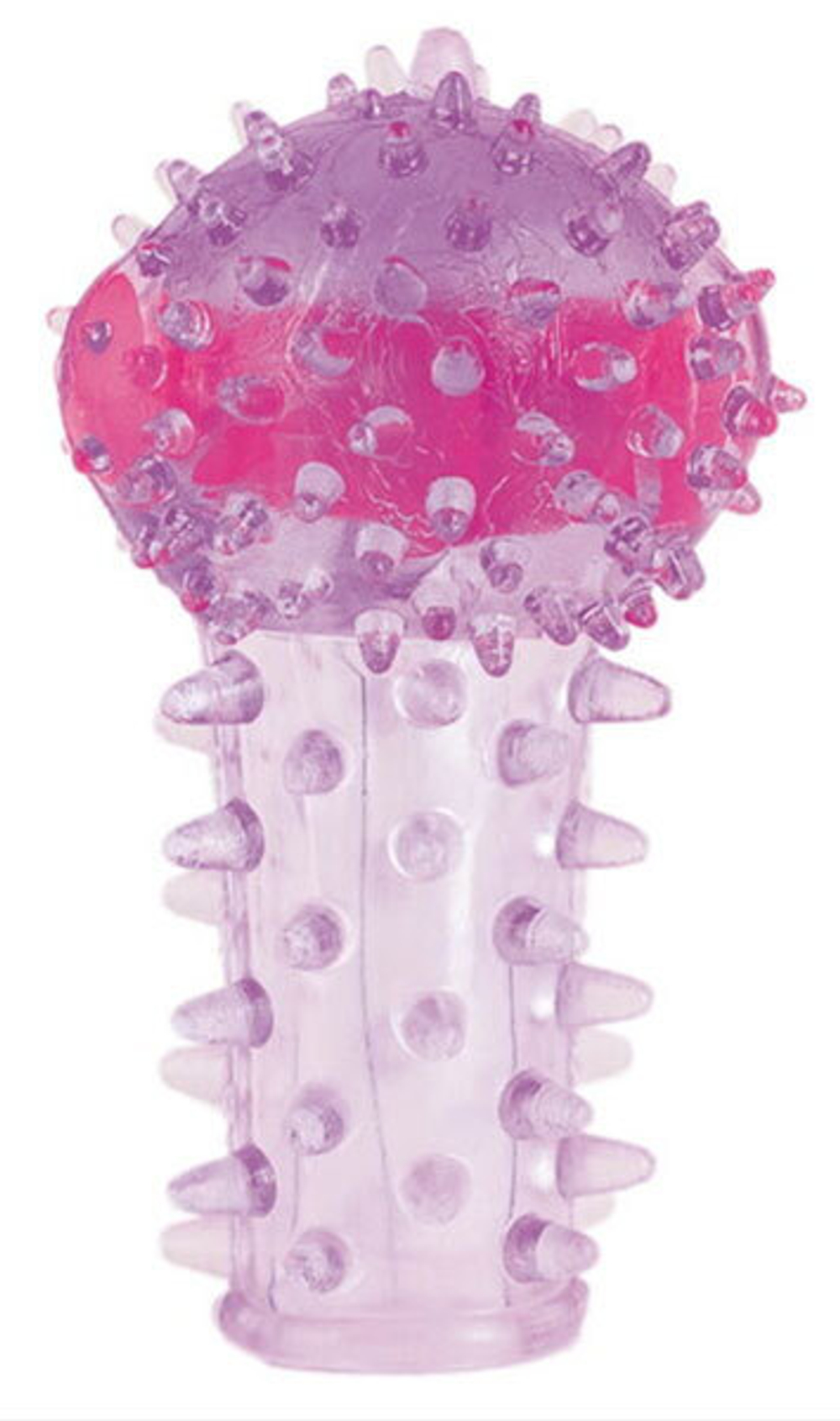 Фиолетовая вибронасадка на палец или вибратор (Цвет: фиолетовый)