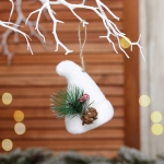 Подвеска «Пушистый колпачок» 10*8 см, Белый