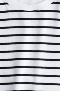 H&M Платье из джерси с короткими рукавами, белый