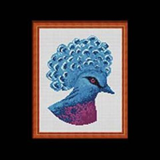 "Голубь веероносный"-074 вышивка