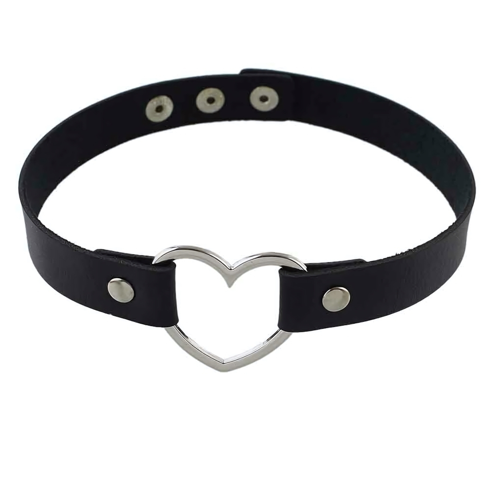 Чокер с сердечком Notabu BDSM чёрный 41 см