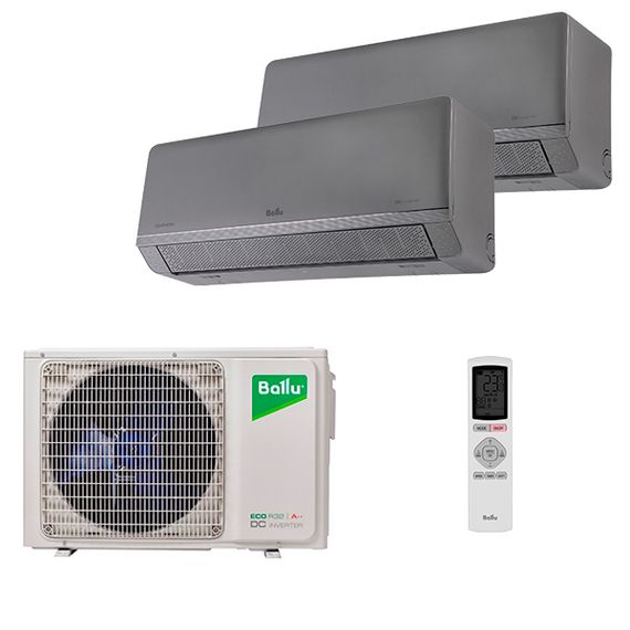 Мультисплит система на 2 комнаты Ballu BSFI-FM/in-07HN8/EU_SV x 2 / BA2OI-FM/out-14HN8/EU